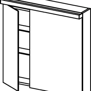 Achat Immédiat Armoire de toilette Alterna format LED plus Arctic grey